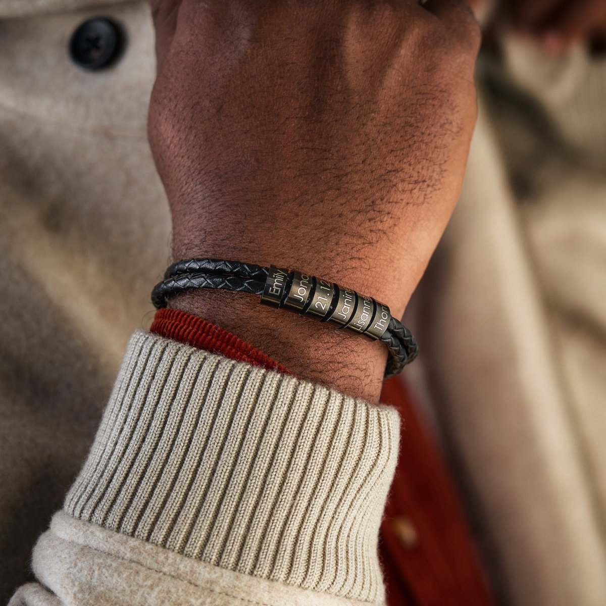 Triple lien Noir mat